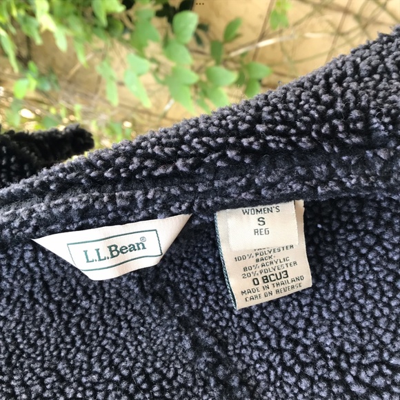 L.L. Bean Fleece Suede-Like Look Vest Sz S Reg - Picture 9 of 9